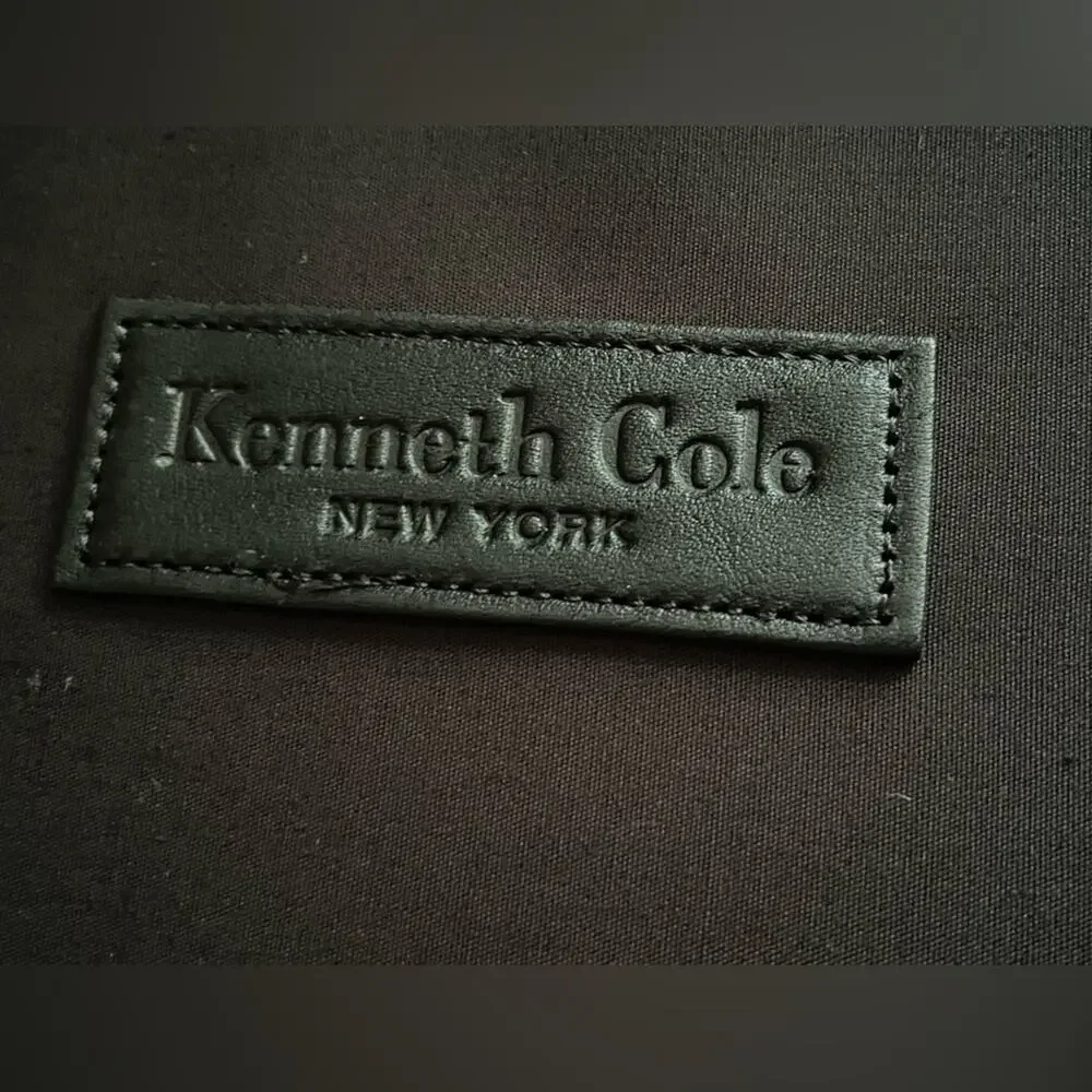 KENNETH COLE NEW YORK Genuine Leather Shoulder Bag Briefcase Business Laptop Bag